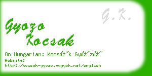 gyozo kocsak business card